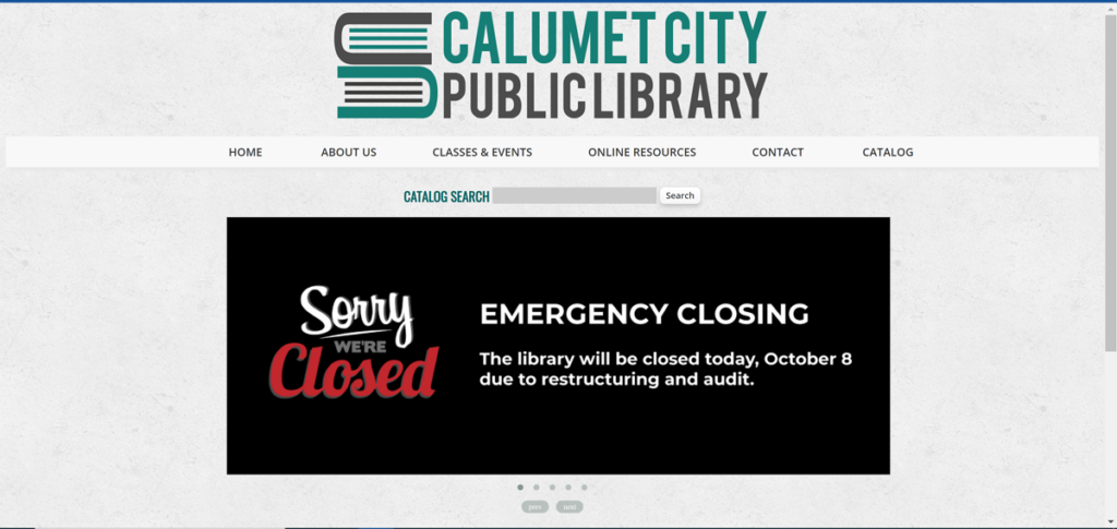 Calumet City Library slated to reopen late in October