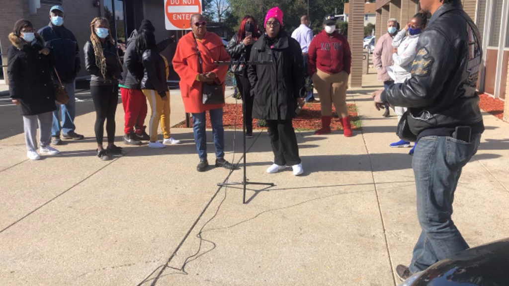 Fire the Rapist yelled by citizens of Dolton at a rally today in front of City Hall