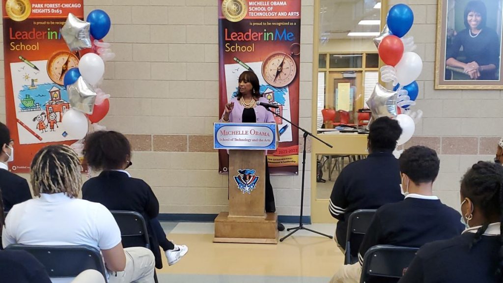 Local Leader Debbie Meyers-Martin Educates Students on Her Role as State Representative (Park Forest, IL) — Michelle Obama School of Technology and the Arts