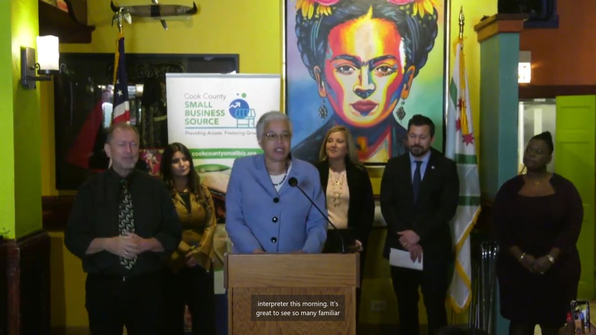 Pictured: Cook County Board President Toni Preckwinkle at the launch event.