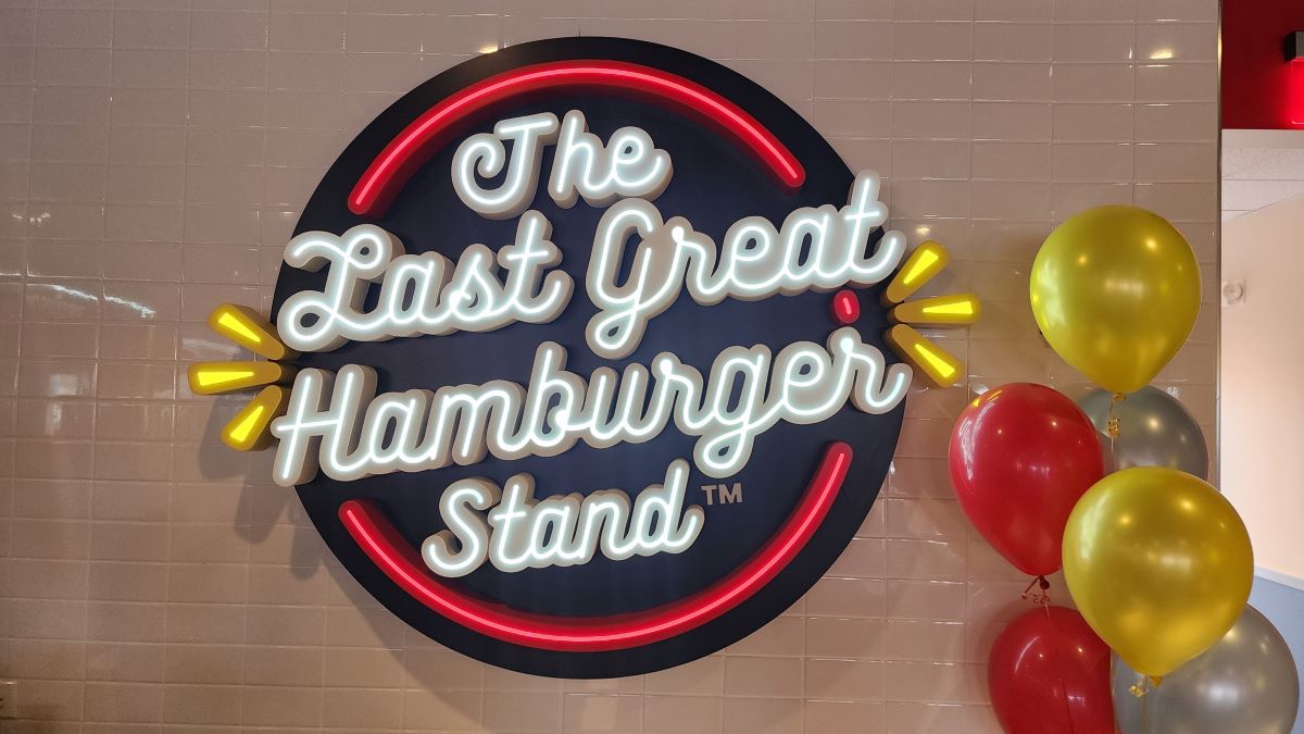 Pictured: Sign inside the new Orland Park Fatburger restaurant