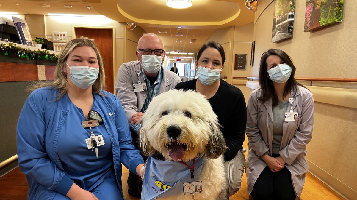 Patients at Northwestern Medicine Palos Hospital Welcome Back Buddy with Open Arms