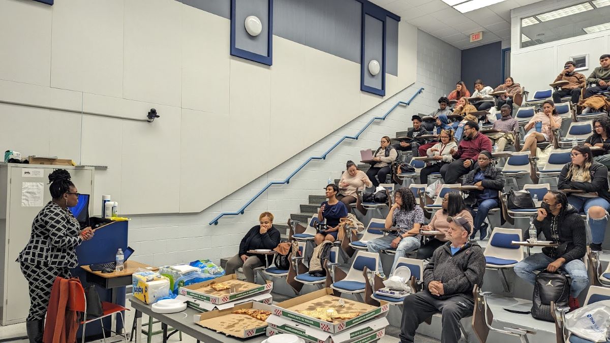 Lunch and learn discussion during Law Day at South Suburban College on Tuesday, May 2, 2023
