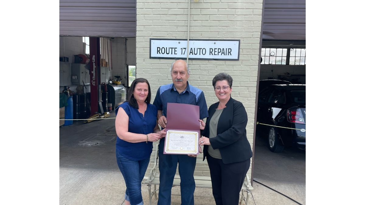 Rep. Haas Presents July Local Business Spotlight to Route 17 Complete Auto Repair