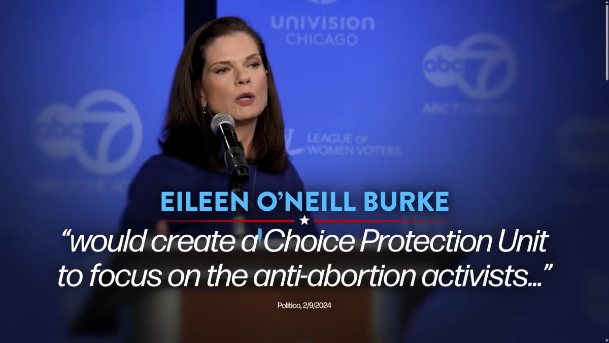 O'Neill Burke launched two new ads to highlight her plan to create a first-ever Choice Protection Unit