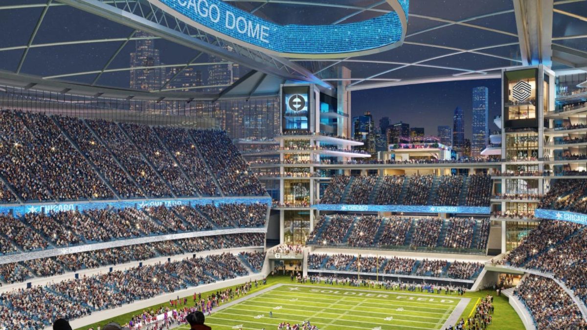 Rendering of the new proposed Chicago Bears stadium. | Image courtesy of the Chicago Bears