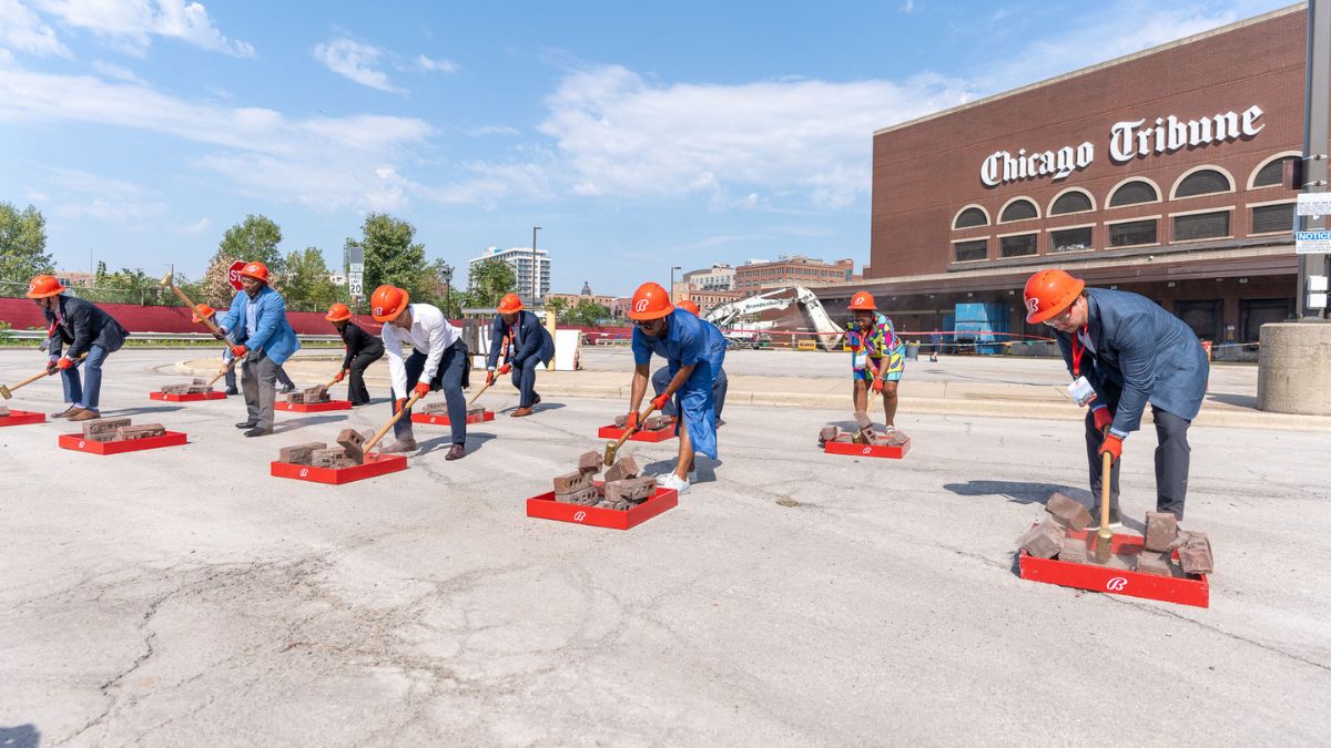 Bally's Chicago Casino hosts a demolition event “From Vision to Reality” at the former Chicago Tribune Freedom Center to celebrate a major construction milestone